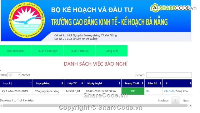 MVC,mvc asp.net,asp.net,báo nghỉ báo bù,báo nghỉ,báo bù